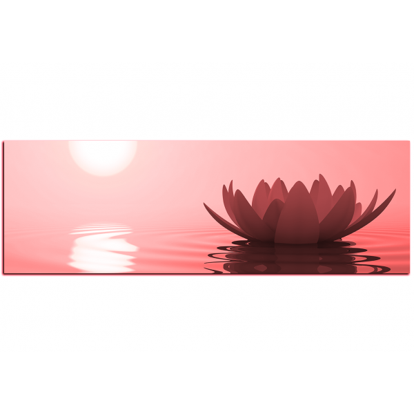 Obraz na plátně - Zen lotus - panoráma